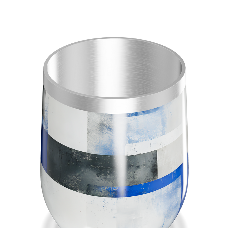 Copo Térmico Slim - Azul Metálico Abstrato