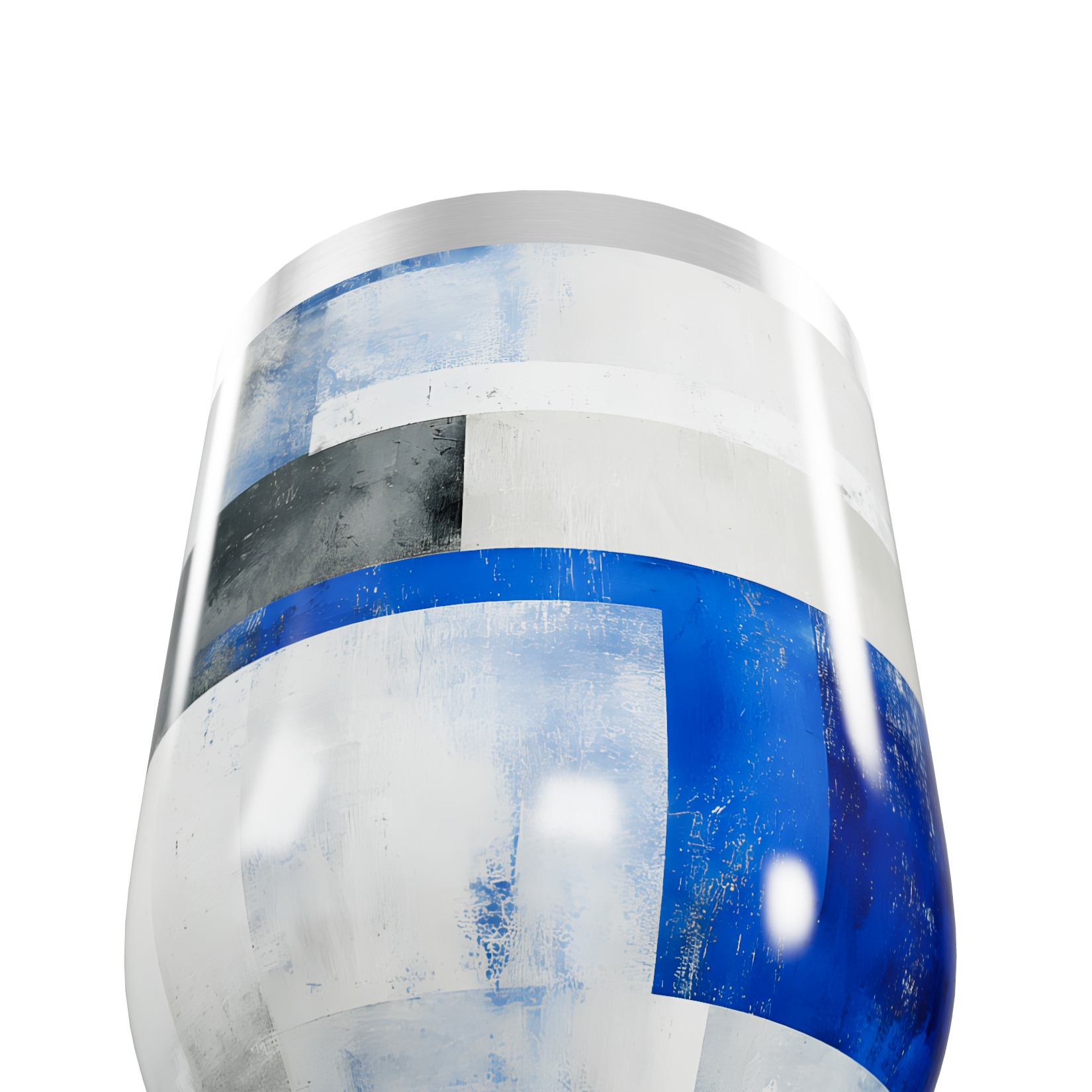 Copo Térmico Slim - Azul Metálico Abstrato