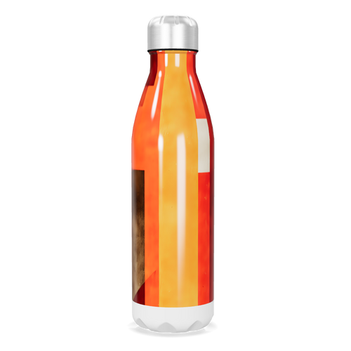 Garrafa Inox Estampada - Laranja e Vermelho