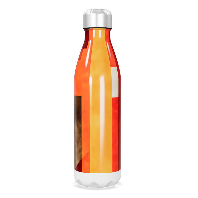 Garrafa Inox Estampada - Laranja e Vermelho
