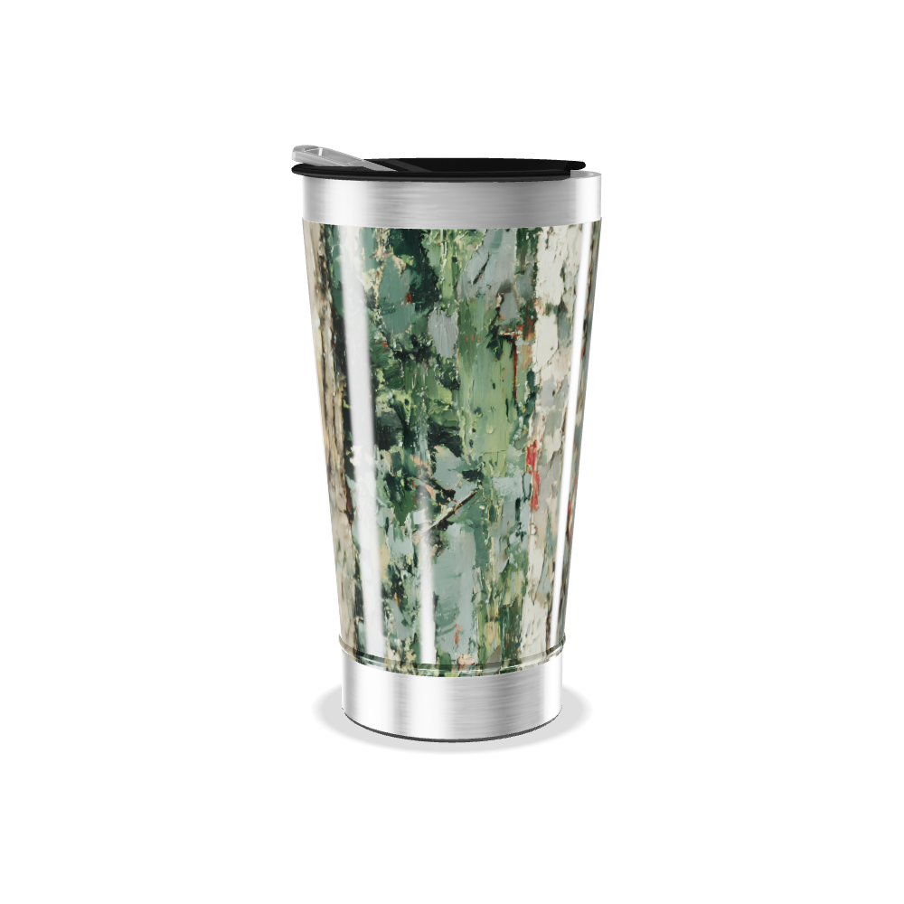 Copo Térmico - Pintura Abstrata Verde