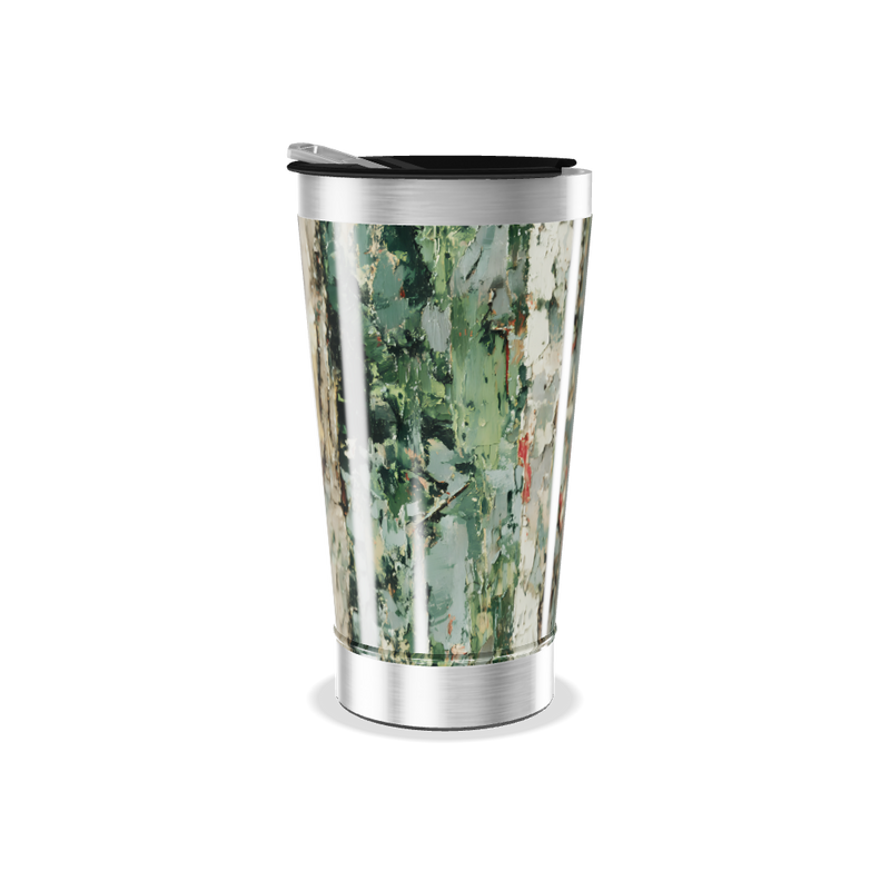 Copo Térmico - Pintura Abstrata Verde