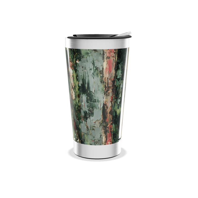 Copo Térmico - Pintura Abstrata Verde