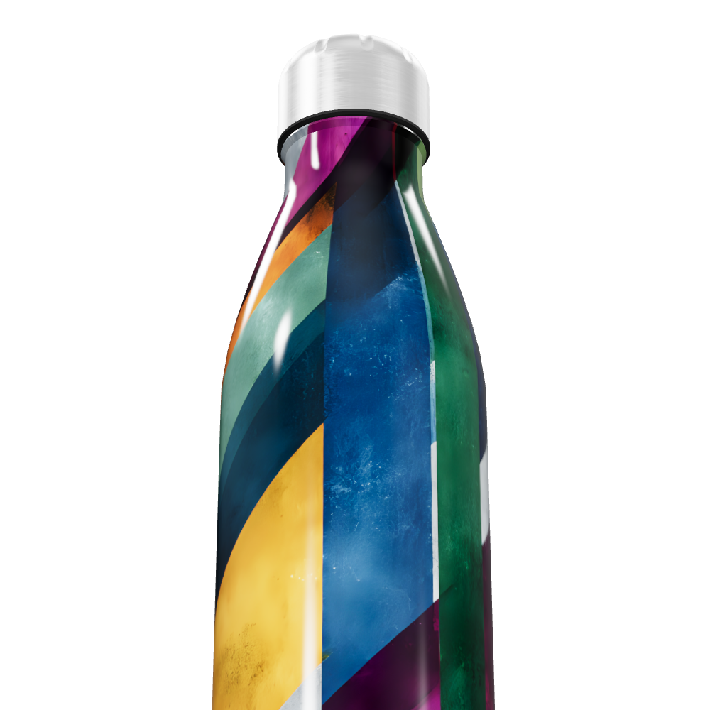 Garrafa Inox - Colorida com Listras