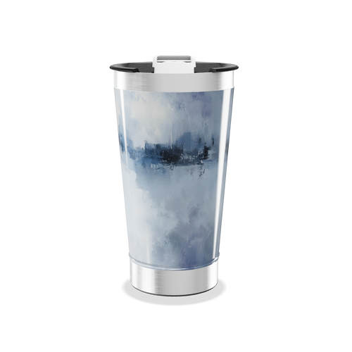 Copo Térmico - Estampa Azul Aquarela