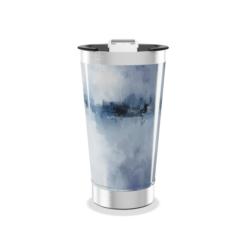 Copo Térmico - Estampa Azul Aquarela