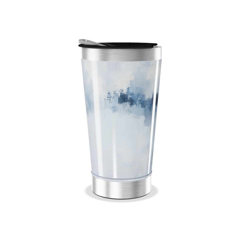 Copo Térmico - Estampa Azul Aquarela