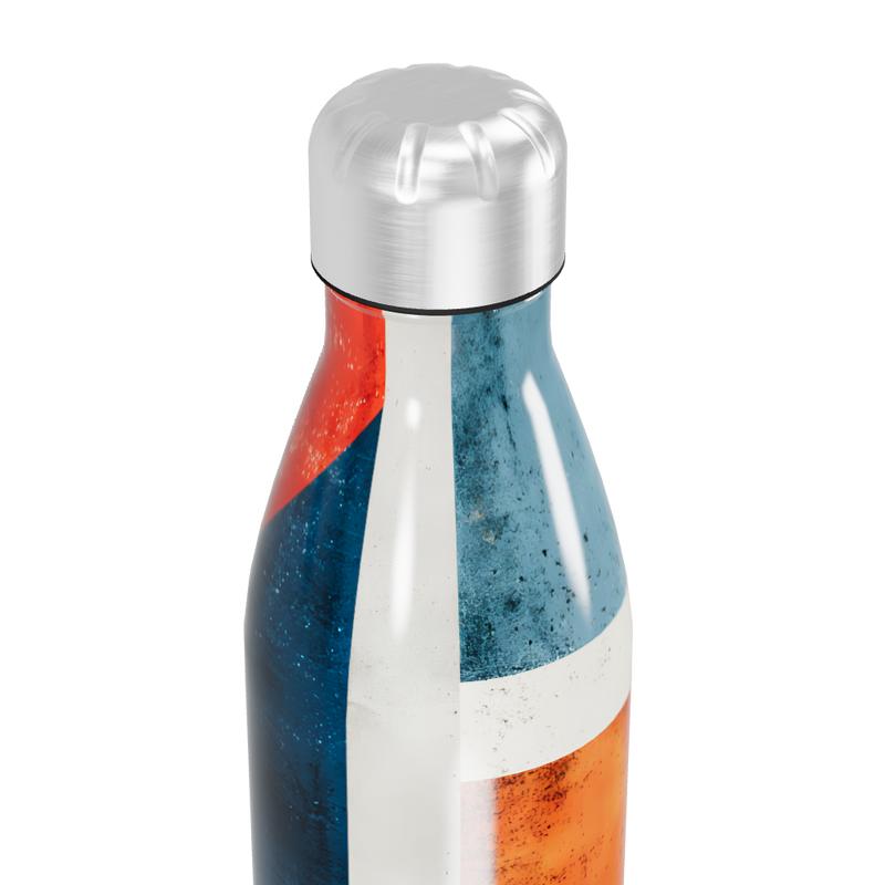Garrafa Inox - Estampada Azul e Laranja