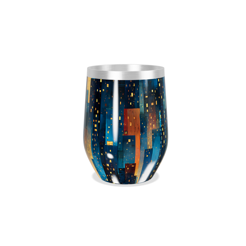 Copo Térmico Slim - Estampa Urbana Colorida