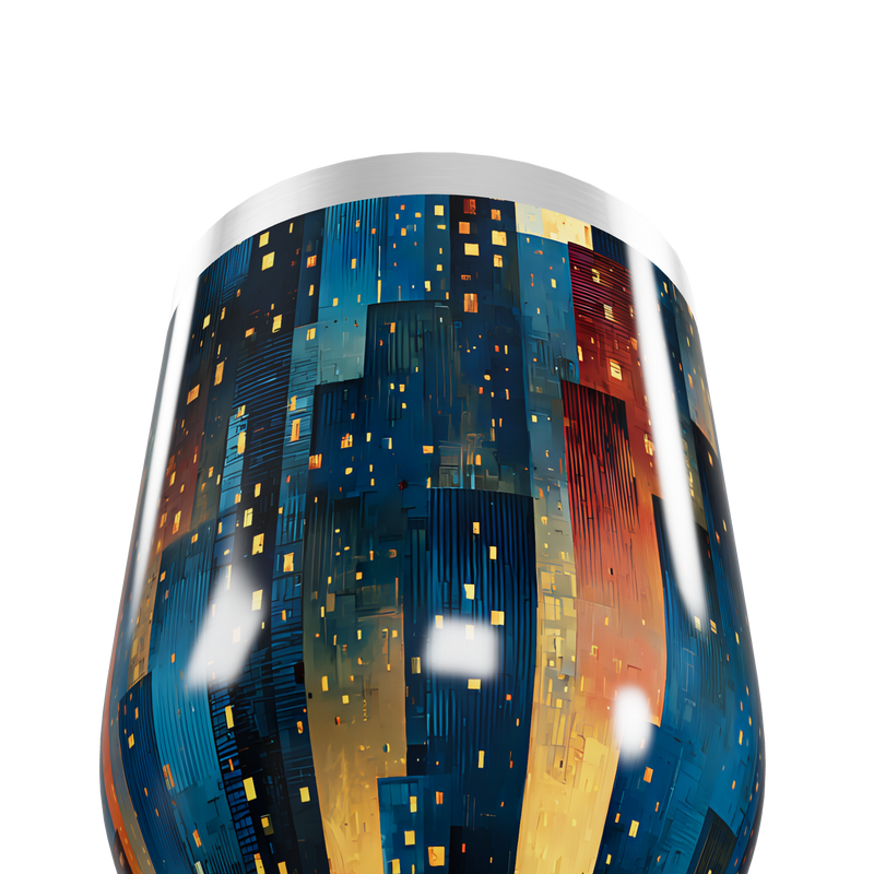 Copo Térmico Slim - Estampa Urbana Colorida