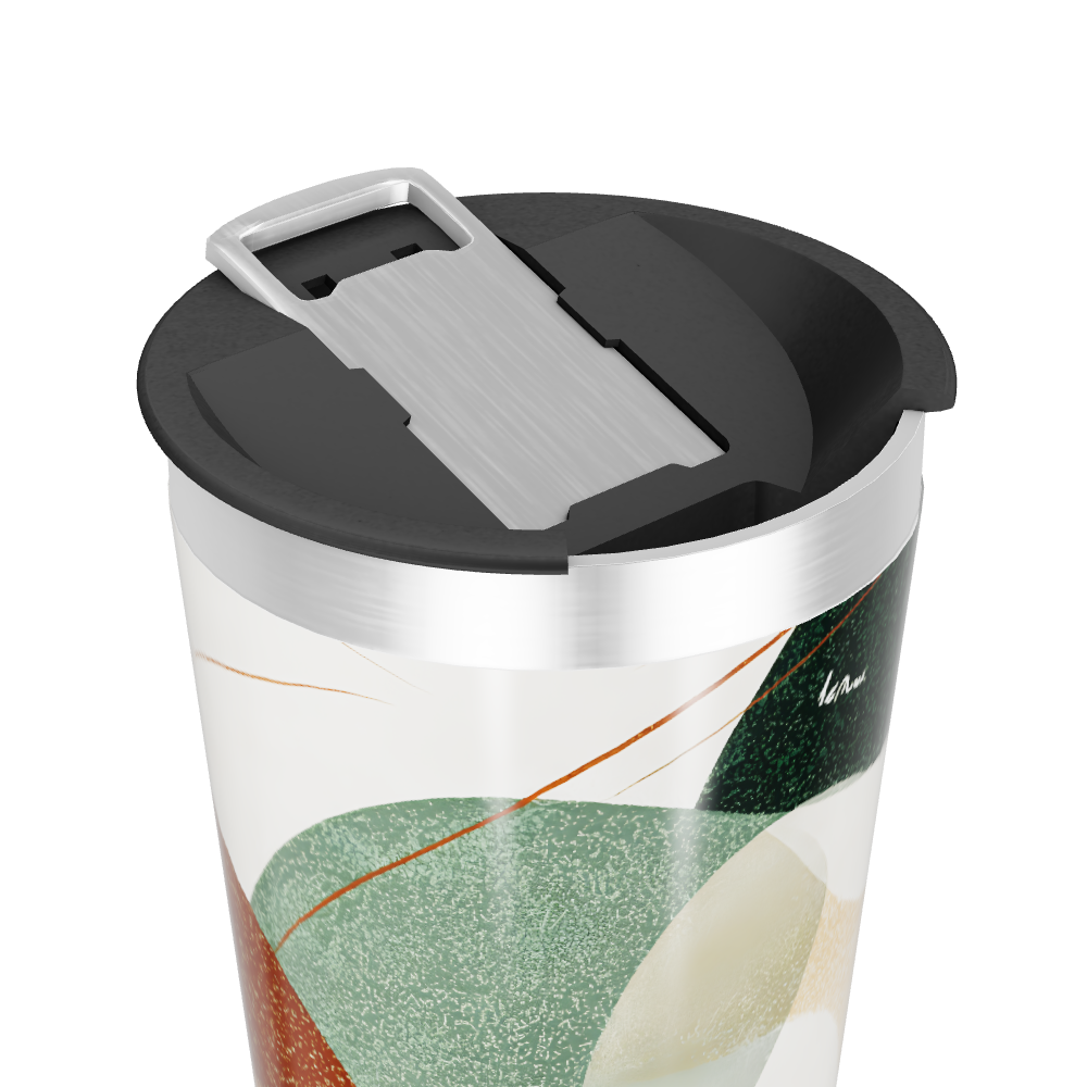 Copo Térmico - Estampa Abstrata Colorida