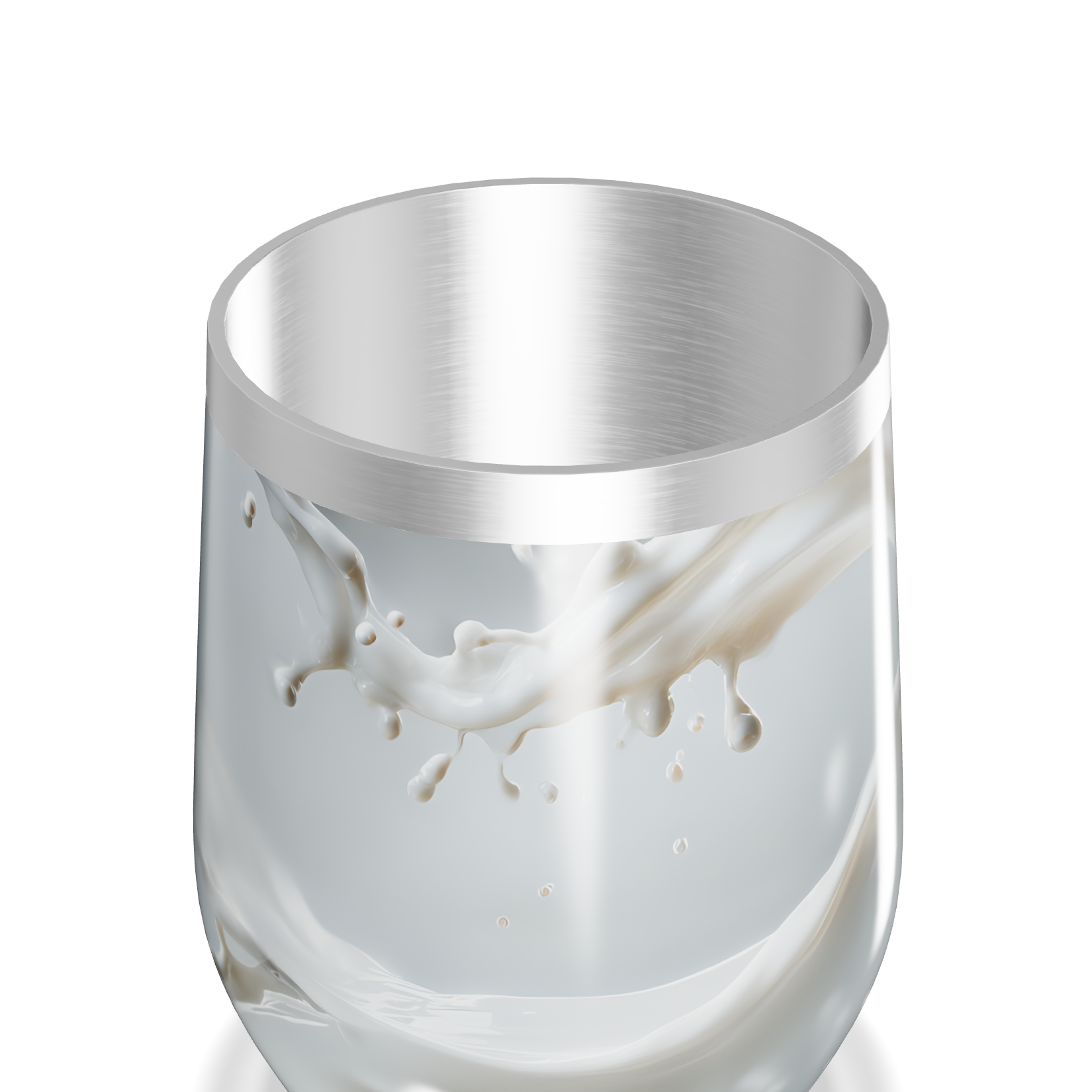 Copo Térmico Slim - Transparente com Efeito Líquido