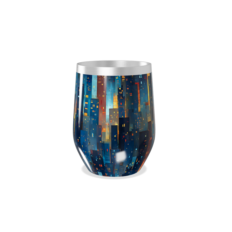 Copo Térmico Slim - Cidade Noturna Aço Inox