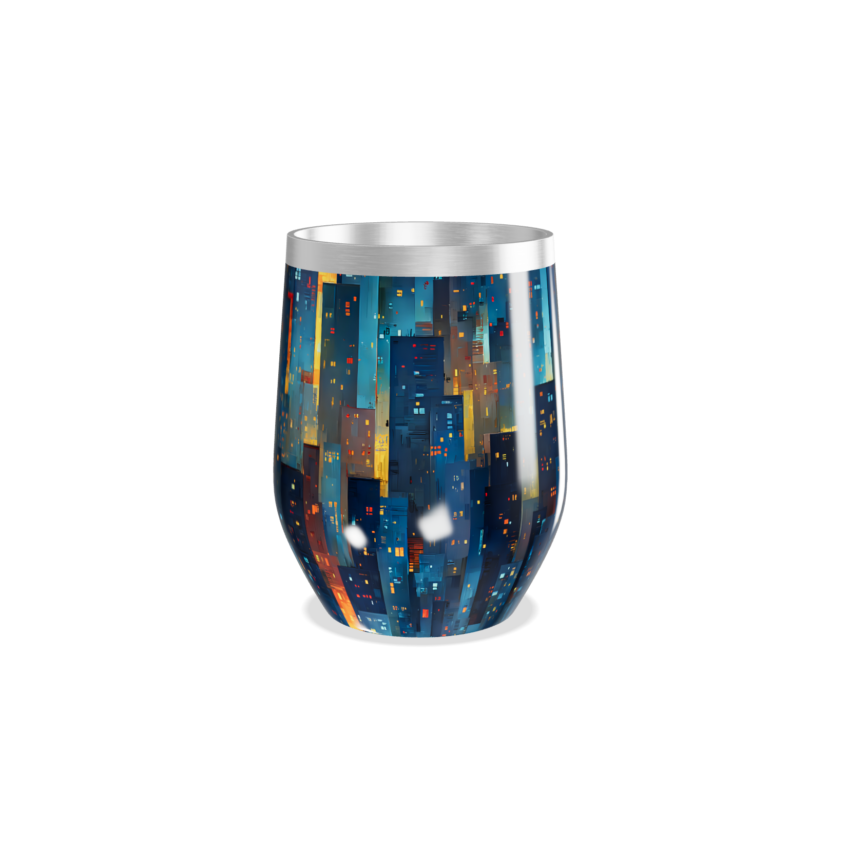 Copo Térmico Slim - Cidade Noturna Aço Inox