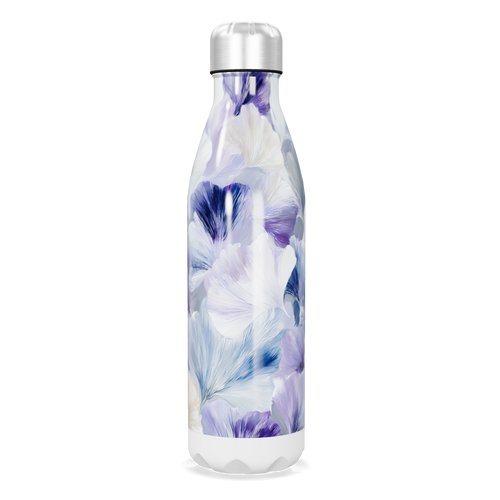 Garrafa Inox - Floral Roxo e Azul