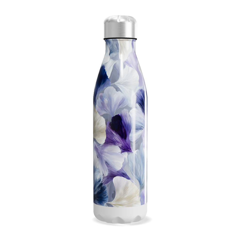 Garrafa Inox - Floral Roxo e Azul