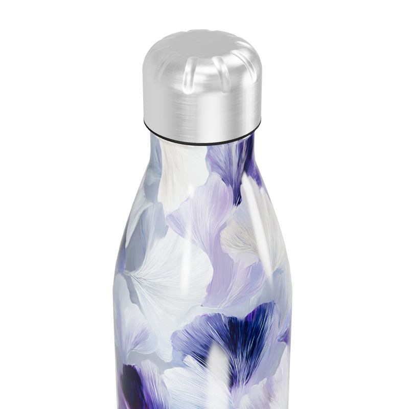 Garrafa Inox - Floral Roxo e Azul