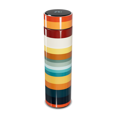 Garrafa Térmica Touch - Colorida com Listras