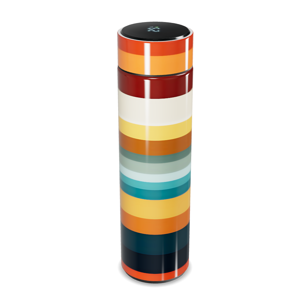 Garrafa Térmica Touch - Colorida com Listras