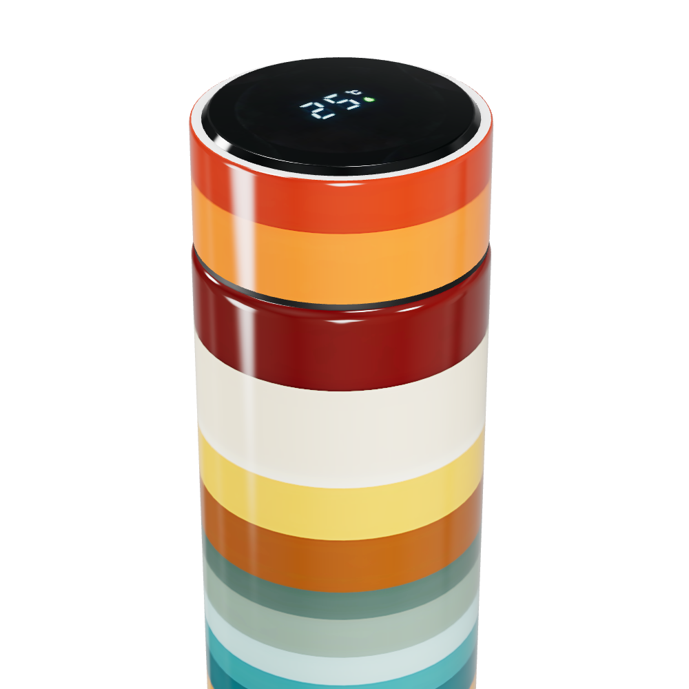 Garrafa Térmica Touch - Colorida com Listras