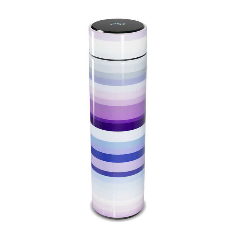 Garrafa Térmica Touch - Listras Roxas e Azuis