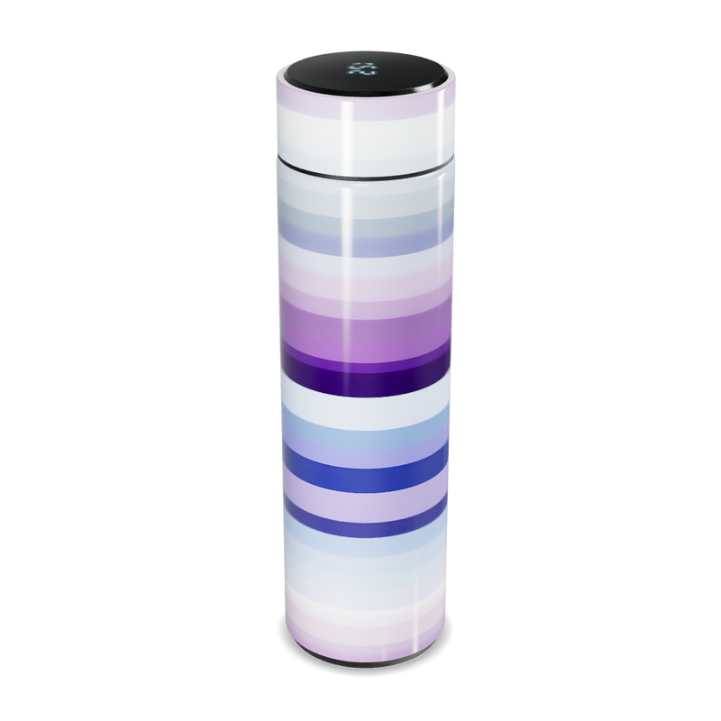 Garrafa Térmica Touch - Listras Roxas e Azuis