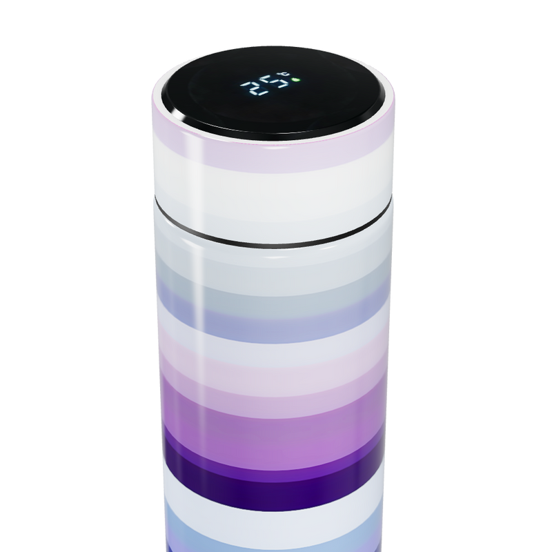 Garrafa Térmica Touch - Listras Roxas e Azuis