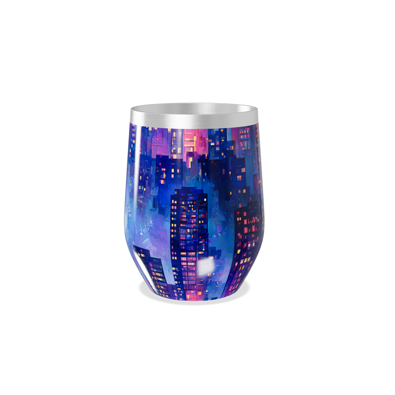 Copo Térmico Slim - Estampa Noturna Colorida