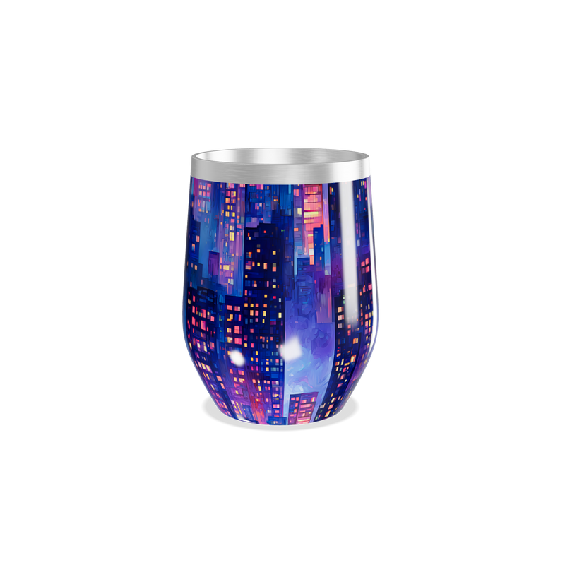 Copo Térmico Slim - Estampa Noturna Colorida