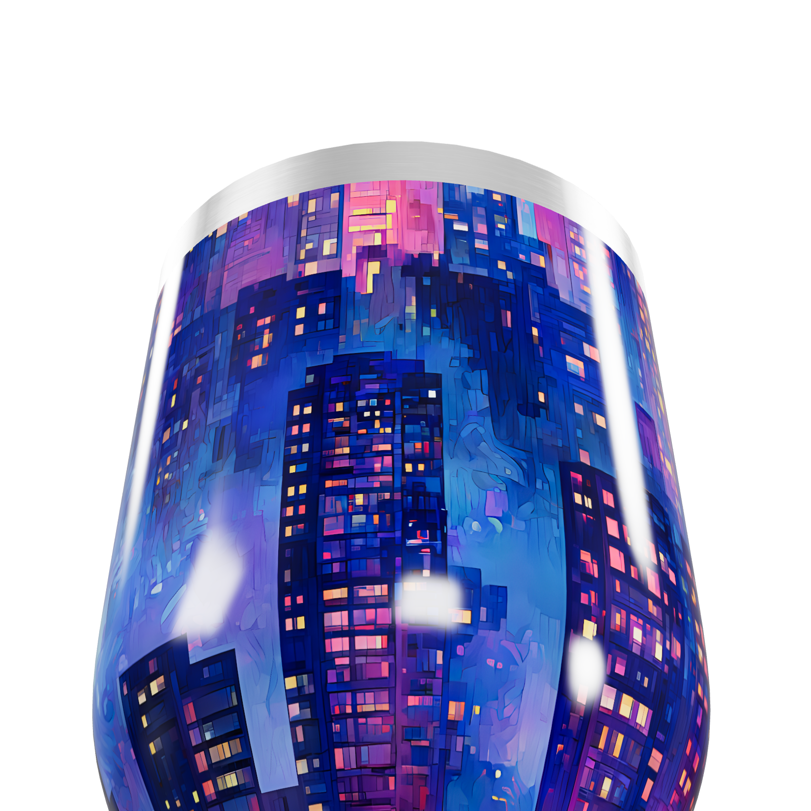 Copo Térmico Slim - Estampa Noturna Colorida