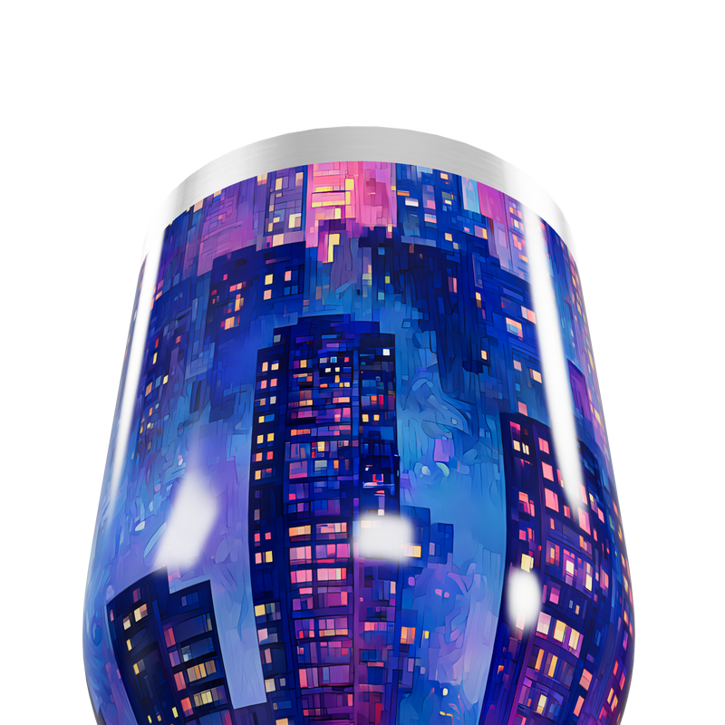 Copo Térmico Slim - Estampa Noturna Colorida