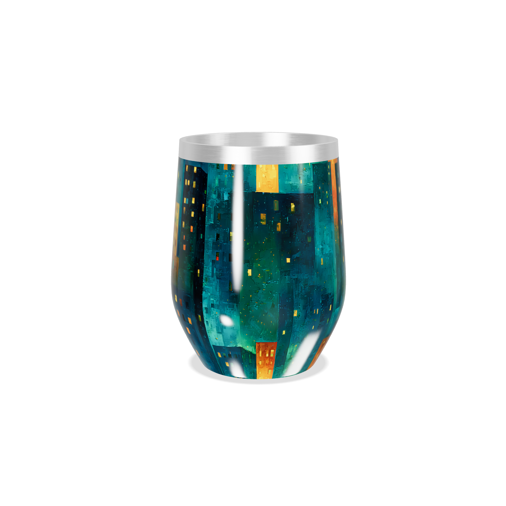 Copo Térmico Slim - Estampa Urbana Colorida