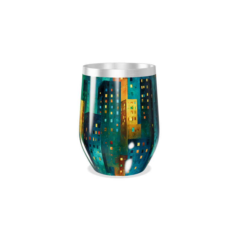 Copo Térmico Slim - Estampa Urbana Colorida