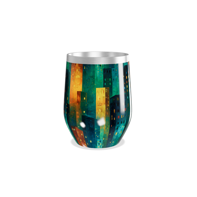 Copo Térmico Slim - Estampa Urbana Colorida