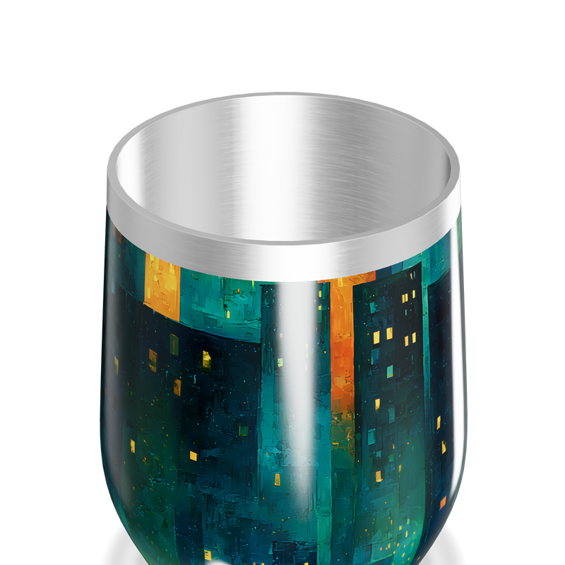 Copo Térmico Slim - Estampa Urbana Colorida