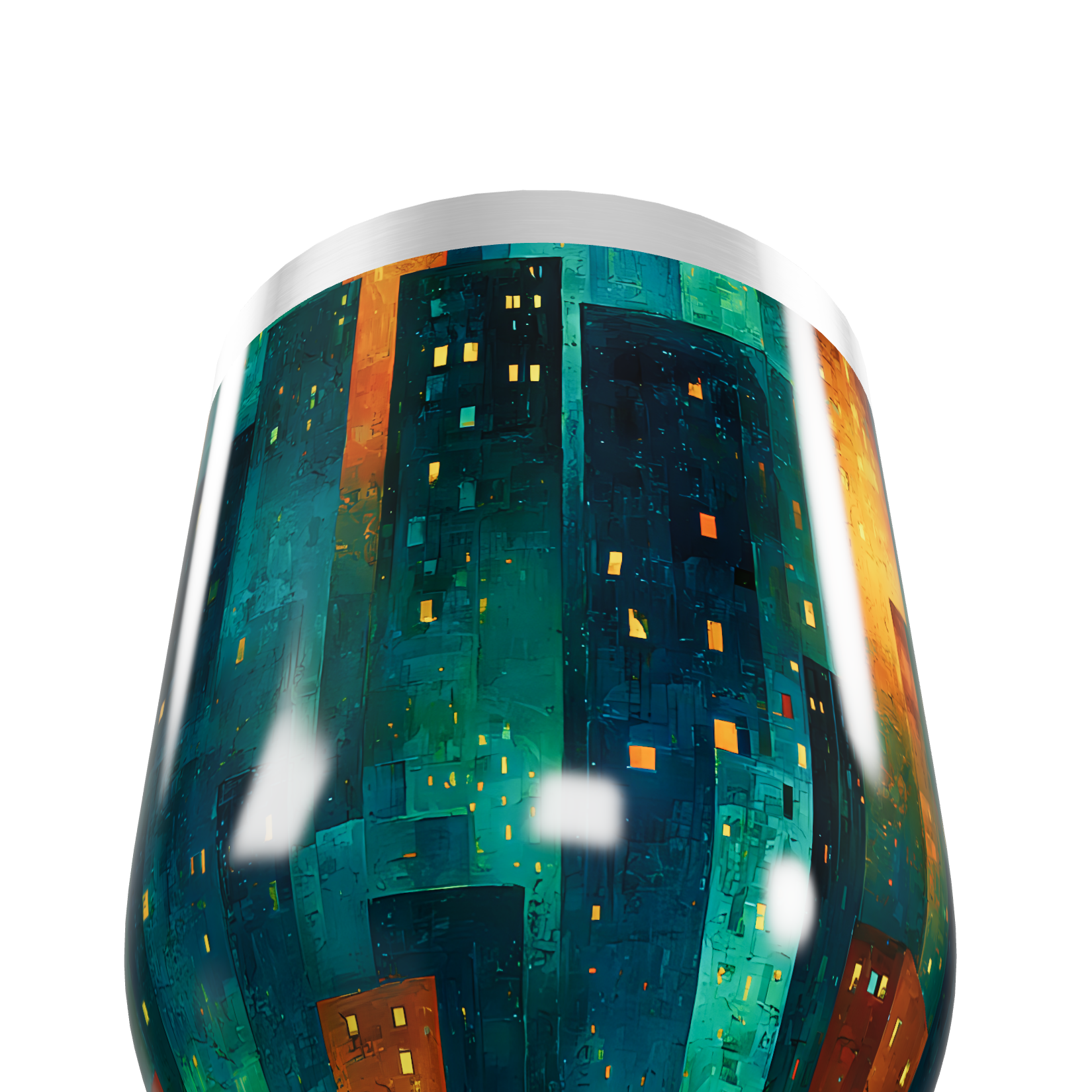 Copo Térmico Slim - Estampa Urbana Colorida