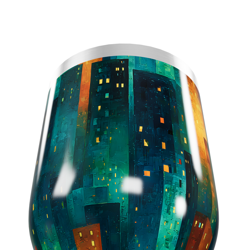 Copo Térmico Slim - Estampa Urbana Colorida