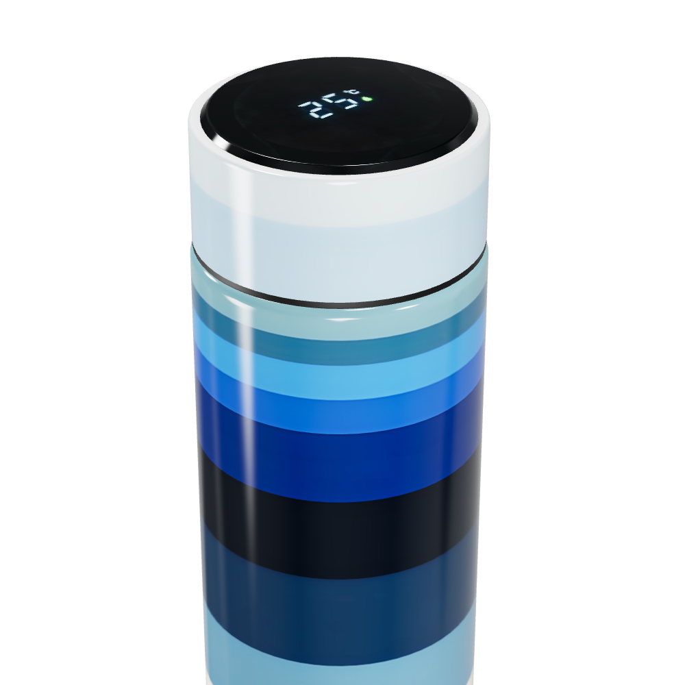 Garrafa Térmica Touch - Listras Multicoloridas