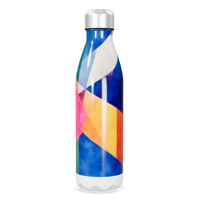 Garrafa Inox - Colorida com Estampa Geométrica