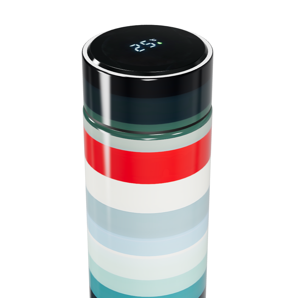 Garrafa Térmica Touch - Listras Coloridas