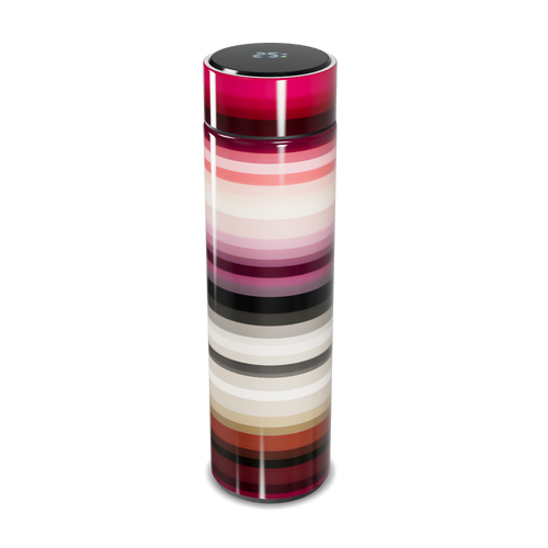 Garrafa Térmica Touch Listrada Colorida Digital