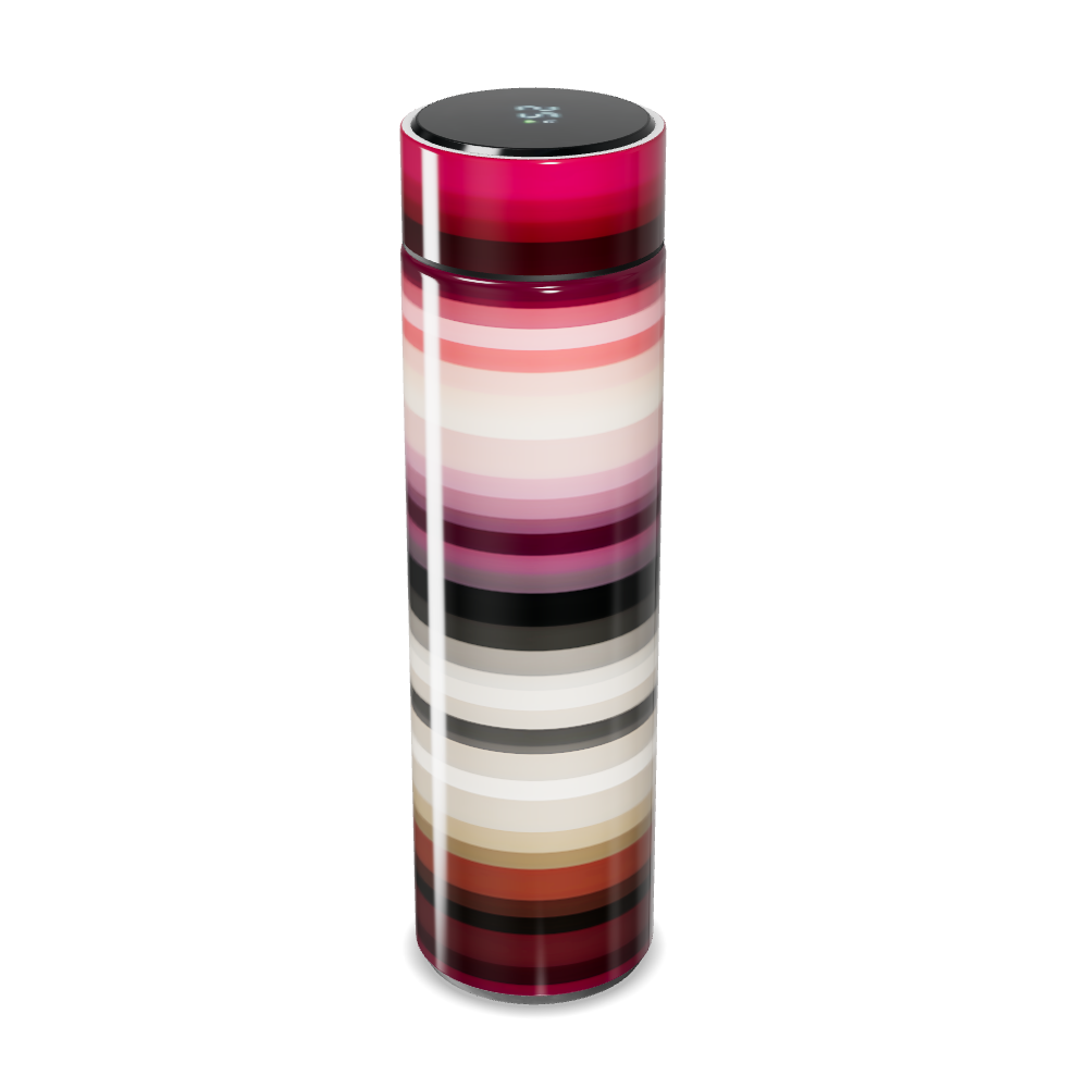 Garrafa Térmica Touch Listrada Colorida Digital