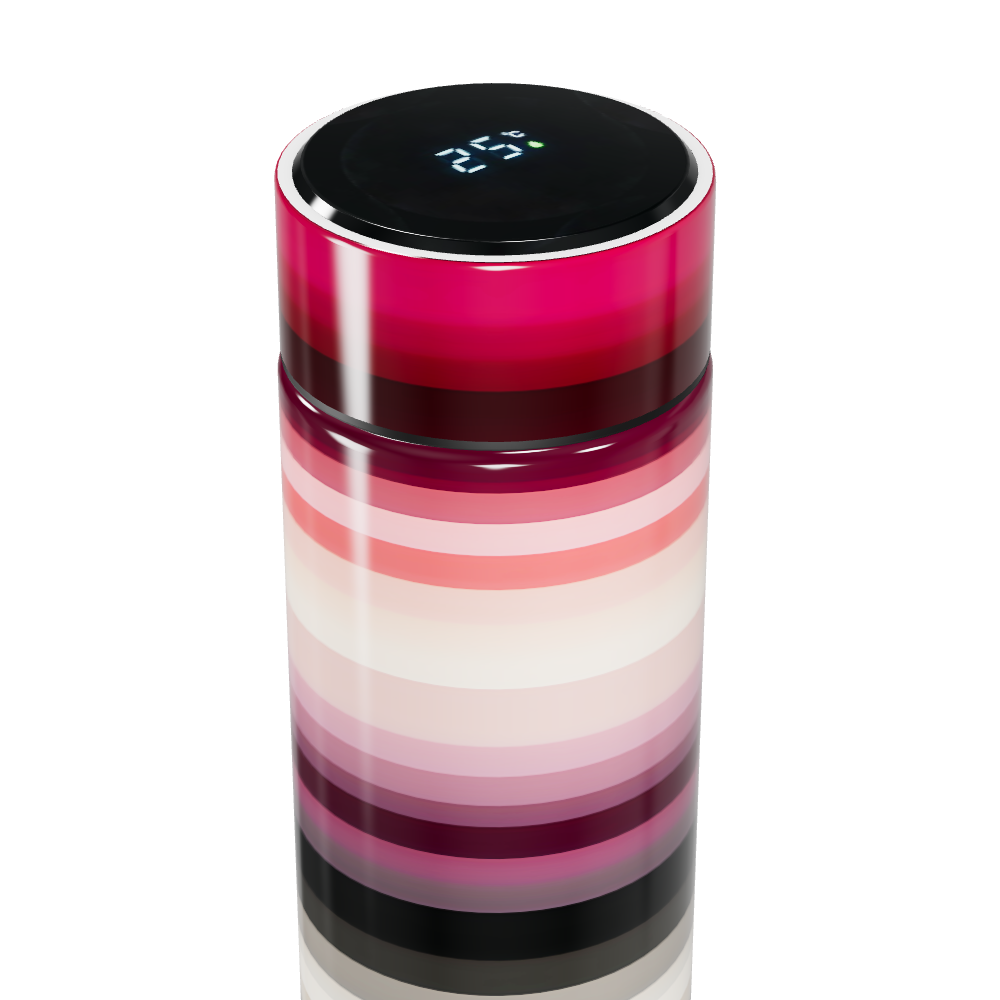 Garrafa Térmica Touch Listrada Colorida Digital