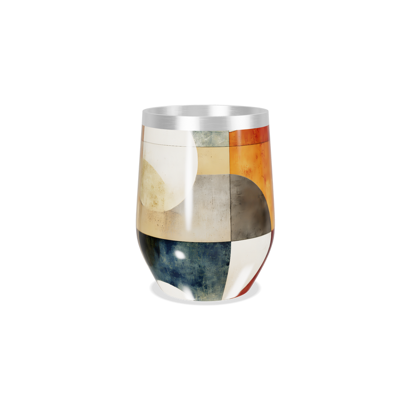 Copo Térmico Slim - Estampa Geométrica Colorida