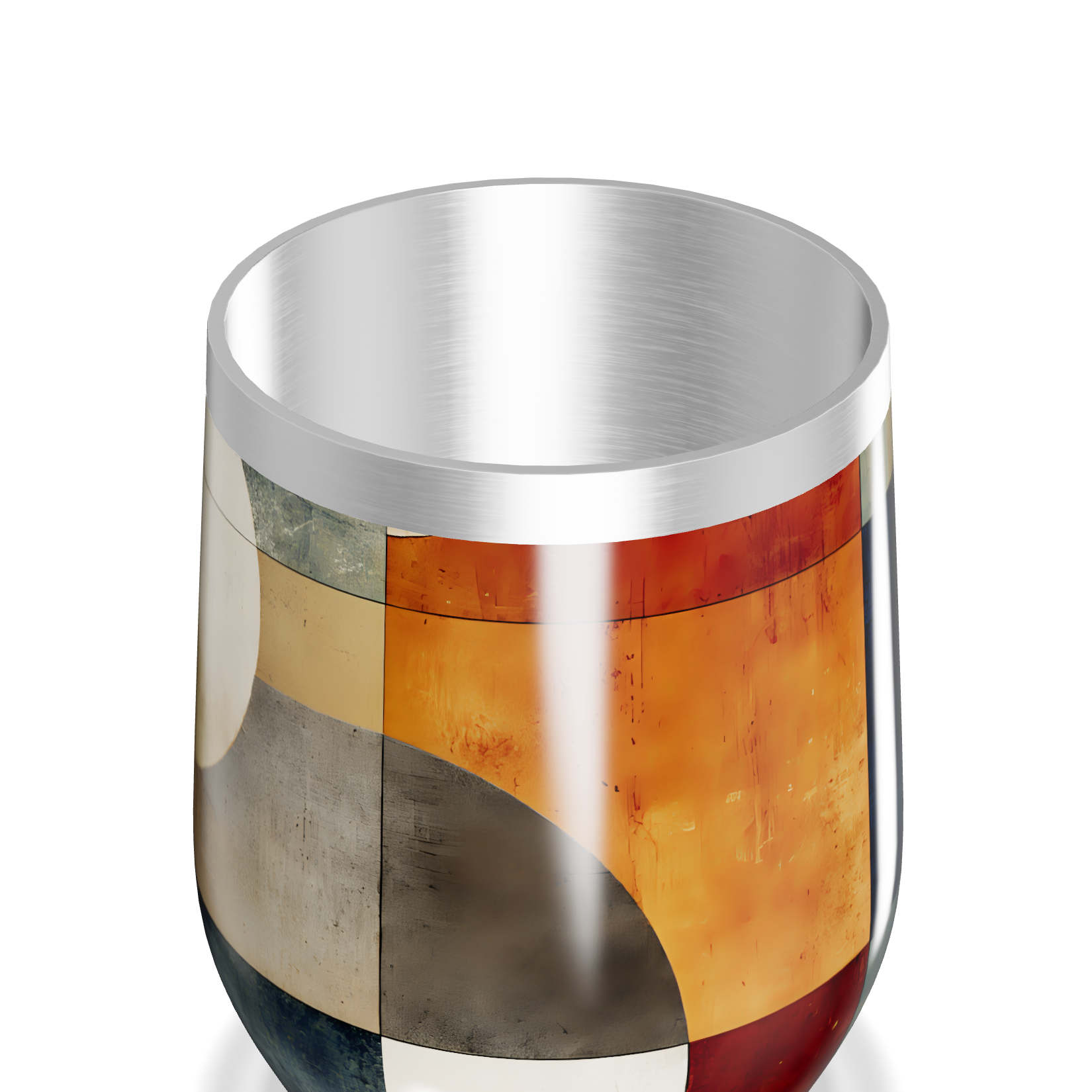 Copo Térmico Slim - Estampa Geométrica Colorida