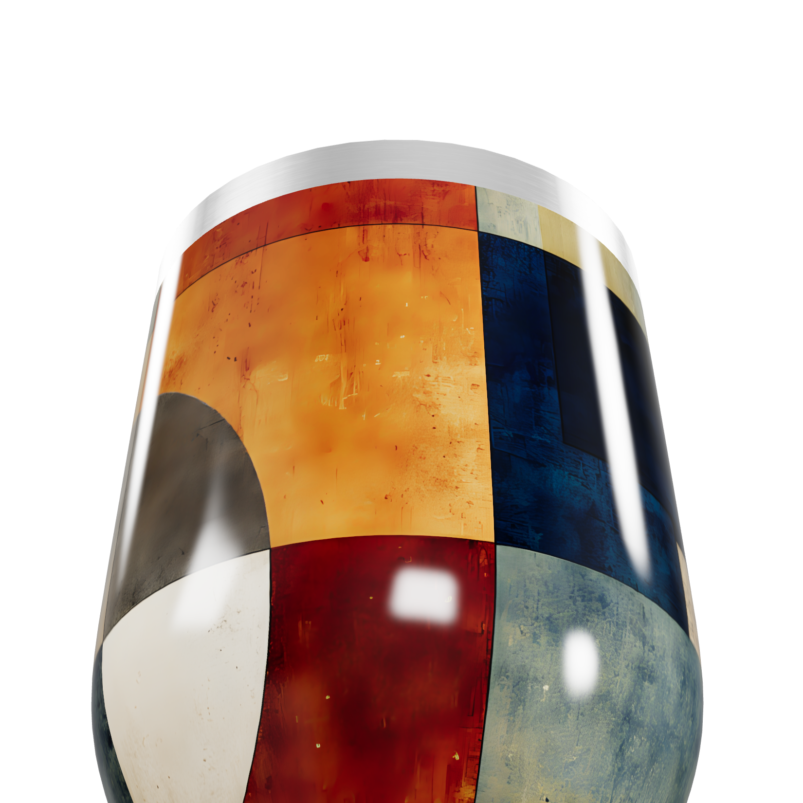 Copo Térmico Slim - Estampa Geométrica Colorida