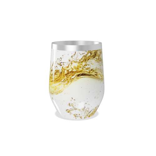 Copo Térmico Slim - Transparente com Detalhe Dourado