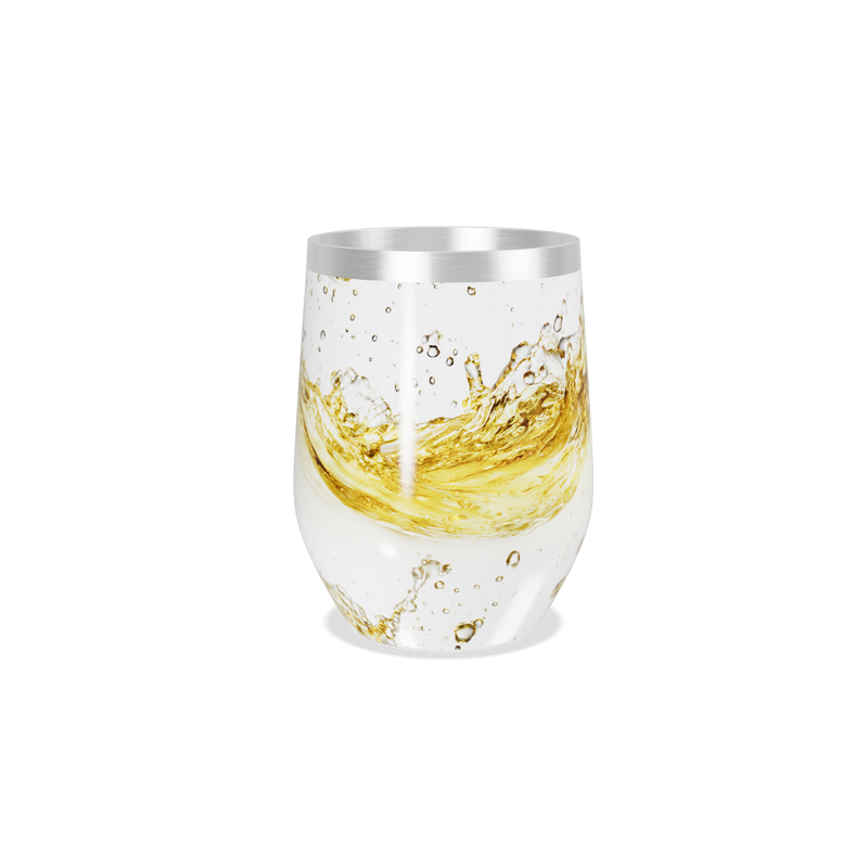 Copo Térmico Slim - Transparente com Detalhe Dourado