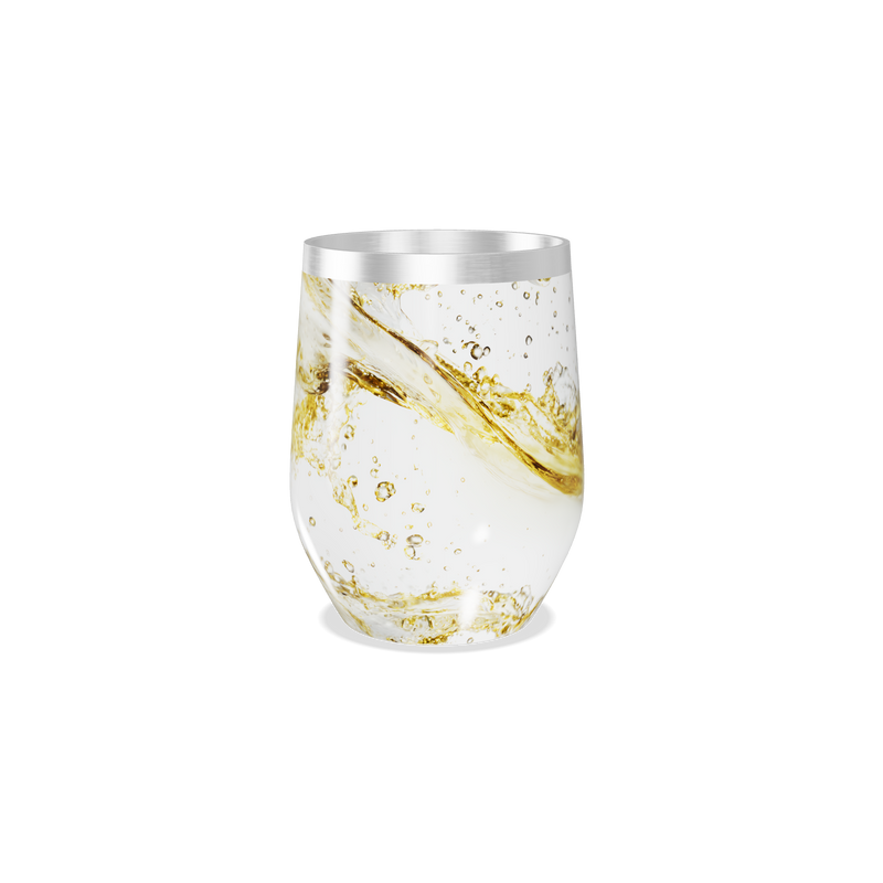 Copo Térmico Slim - Transparente com Detalhe Dourado