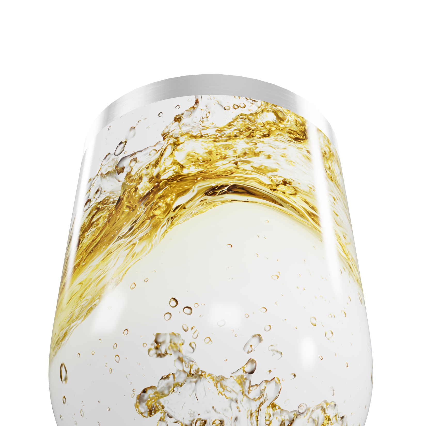 Copo Térmico Slim - Transparente com Detalhe Dourado